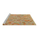Serging Thickness of Machine Washable Contemporary Orange Rug, wshcon2211