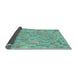 Sideview of Southwestern Light Blue Country Rug, con2211lblu