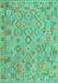 Southwestern Turquoise Country Rug, con2211turq