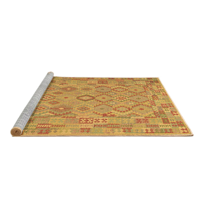 Sideview of Machine Washable Southwestern Brown Country Rug, wshcon2211brn