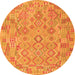 Machine Washable Southwestern Orange Country Area Rugs, wshcon2211org