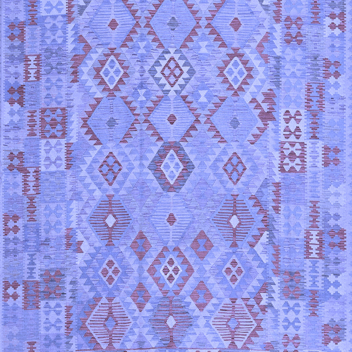 Machine Washable Southwestern Blue Country Rug, wshcon2211blu