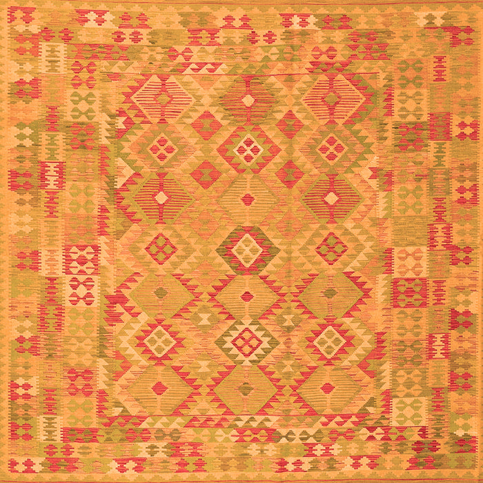 Serging Thickness of Southwestern Orange Country Rug, con2211org