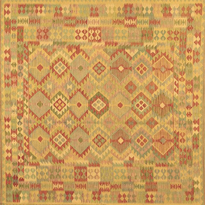 Square Southwestern Brown Country Rug, con2211brn