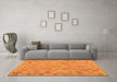 Machine Washable Southwestern Orange Country Area Rugs in a Living Room, wshcon2211org