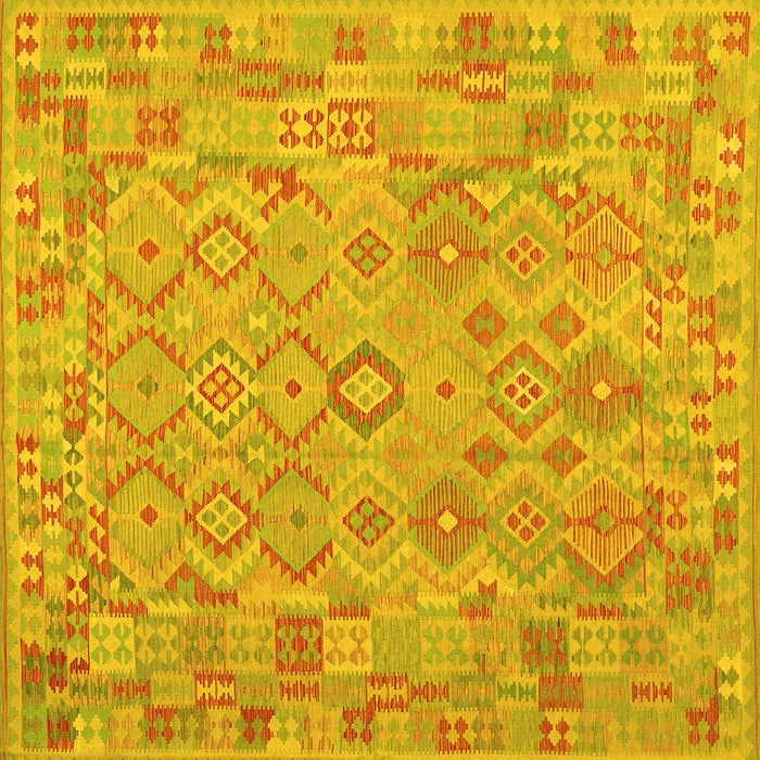 Square Southwestern Yellow Country Rug, con2211yw