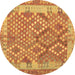 Round Oriental Brown Traditional Rug, con2212brn