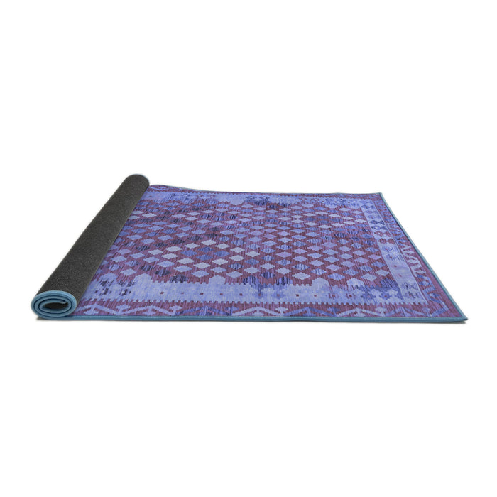 Sideview of Oriental Blue Traditional Rug, con2212blu