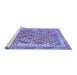 Sideview of Machine Washable Oriental Blue Traditional Rug, wshcon2212blu