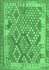 Oriental Emerald Green Traditional Rug, con2212emgrn