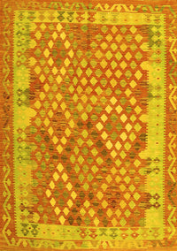 Oriental Yellow Traditional Rug, con2212yw