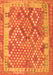 Serging Thickness of Machine Washable Oriental Orange Traditional Area Rugs, wshcon2212org