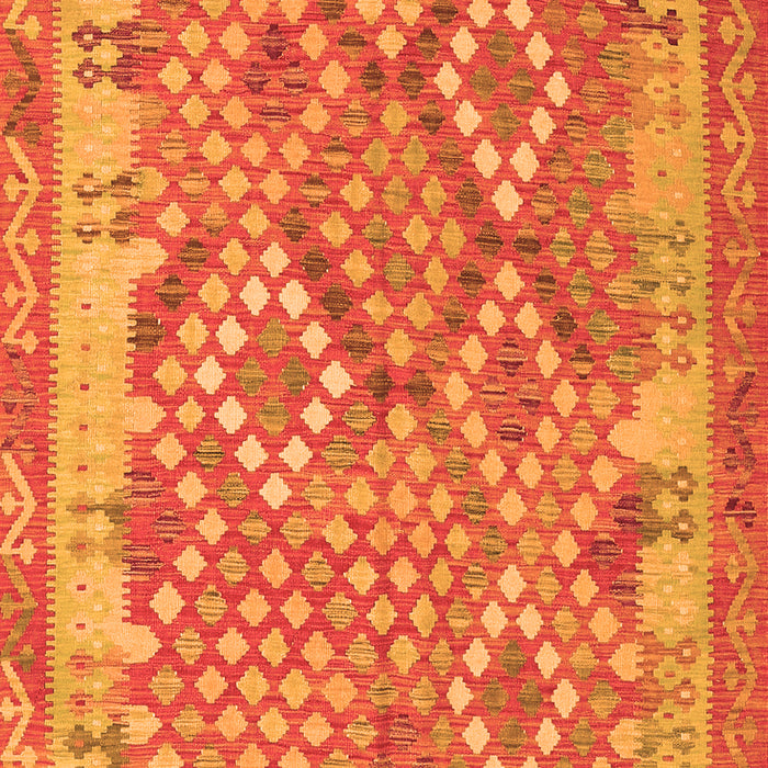 Serging Thickness of Machine Washable Oriental Orange Traditional Area Rugs, wshcon2212org
