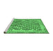 Sideview of Machine Washable Oriental Emerald Green Traditional Area Rugs, wshcon2212emgrn