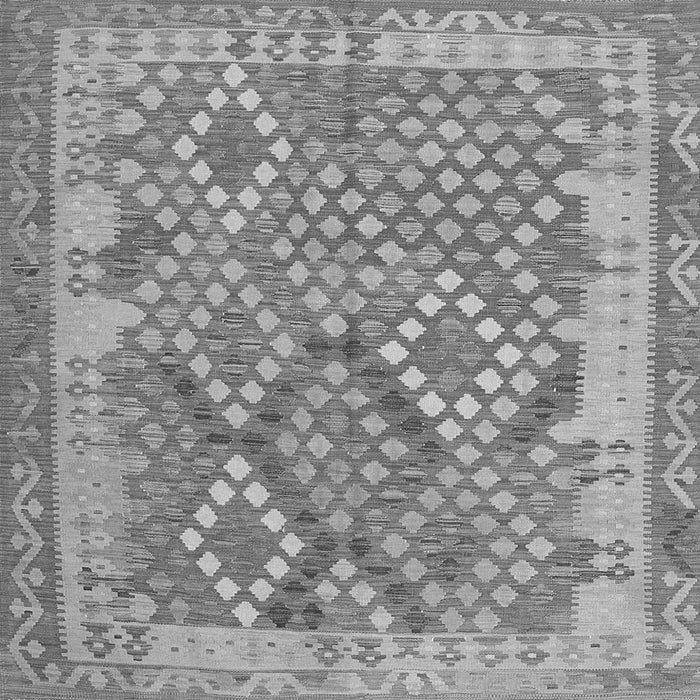 Round Machine Washable Oriental Gray Traditional Rug, wshcon2212gry