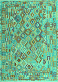 Southwestern Turquoise Country Rug, con2213turq