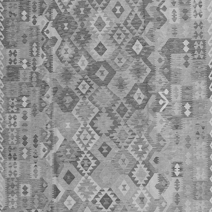 Serging Thickness of Machine Washable Southwestern Gray Country Rug, wshcon2213gry