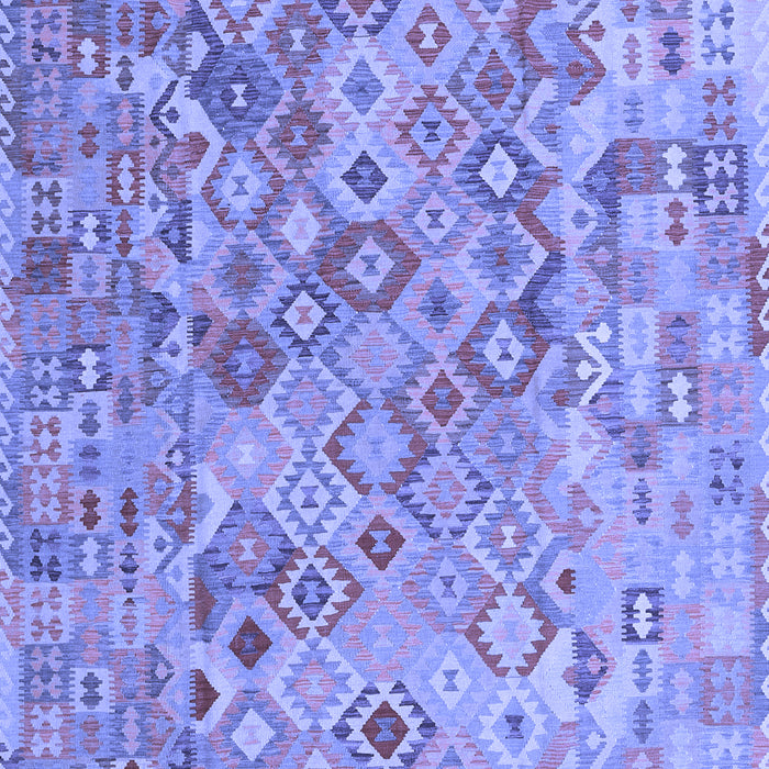 Machine Washable Southwestern Blue Country Rug, wshcon2213blu