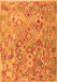 Serging Thickness of Machine Washable Southwestern Orange Country Area Rugs, wshcon2213org