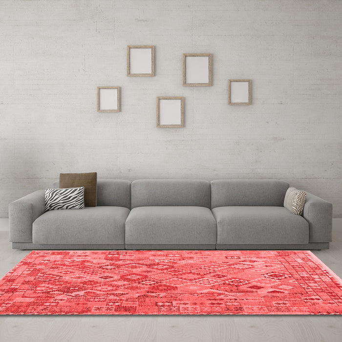 Country Red Washable Rugs