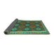 Sideview of Oriental Turquoise Traditional Rug, con2214turq