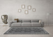 Machine Washable Oriental Gray Traditional Rug in a Living Room,, wshcon2214gry