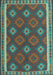 Oriental Light Blue Traditional Rug, con2214lblu