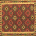 Square Oriental Brown Traditional Rug, con2214brn