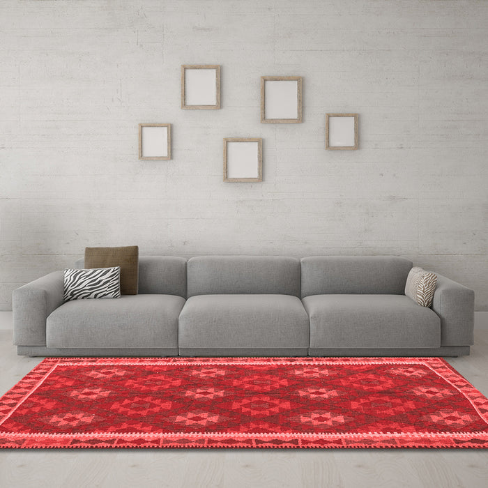 Traditional Red Washable Rugs