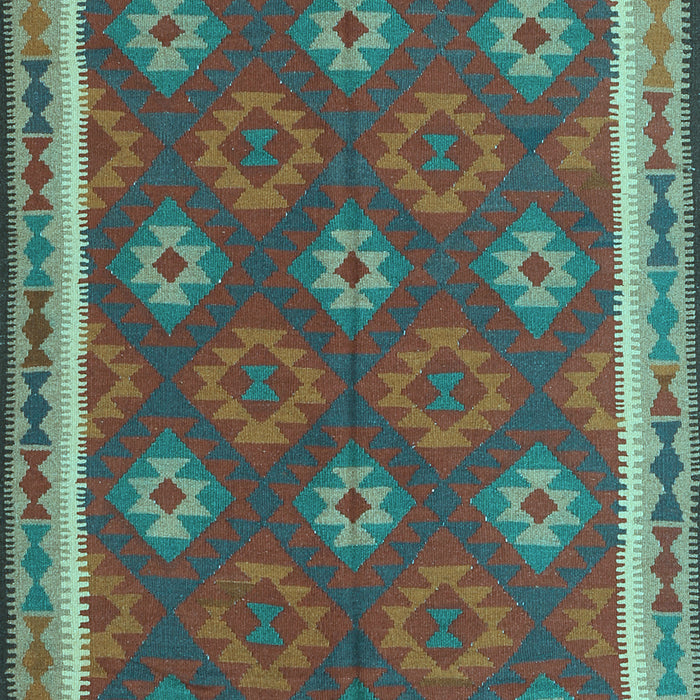 Machine Washable Oriental Light Blue Traditional Rug, wshcon2214lblu