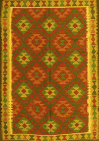 Oriental Yellow Traditional Rug, con2214yw