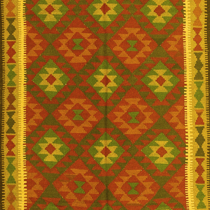 Oriental Yellow Traditional Rug, con2214yw