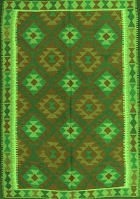 Oriental Green Traditional Rug, con2214grn