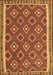 Machine Washable Oriental Brown Traditional Rug, wshcon2215brn