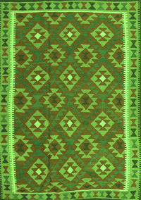 Oriental Green Traditional Rug, con2215grn