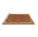 Sideview of Machine Washable Oriental Brown Traditional Rug, wshcon2215brn