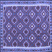 Square Machine Washable Oriental Blue Traditional Rug, wshcon2215blu