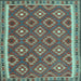 Square Oriental Light Blue Traditional Rug, con2215lblu