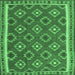 Square Oriental Emerald Green Traditional Rug, con2215emgrn