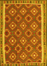 Oriental Yellow Traditional Rug, con2215yw