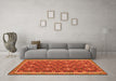 Machine Washable Oriental Orange Traditional Area Rugs in a Living Room, wshcon2215org