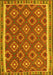 Machine Washable Oriental Yellow Traditional Rug, wshcon2215yw