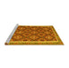 Sideview of Machine Washable Oriental Yellow Traditional Rug, wshcon2215yw