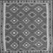 Round Machine Washable Oriental Gray Traditional Rug, wshcon2215gry