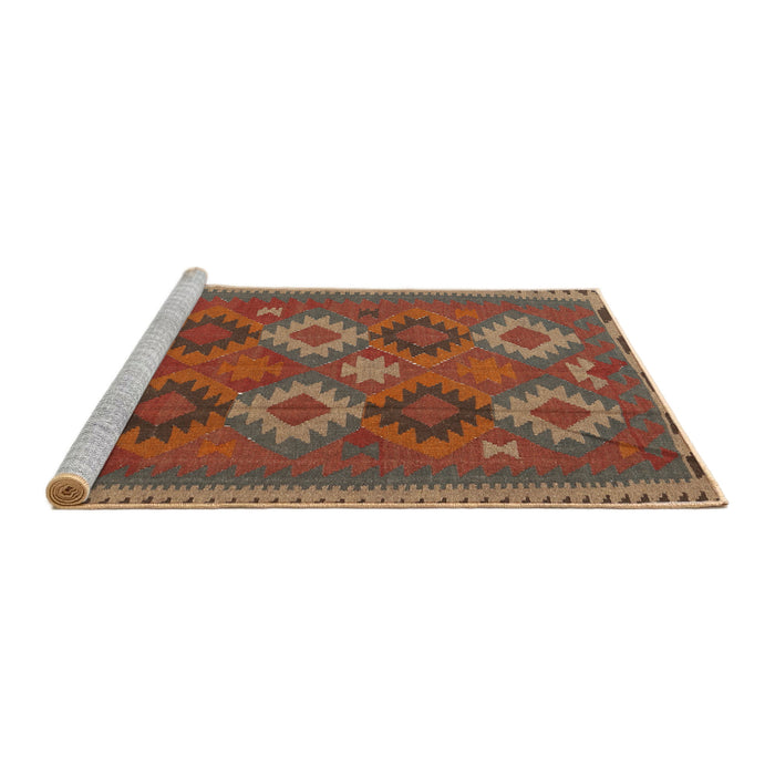 Serging Thickness of Machine Washable Contemporary Mahogany Brown Rug, wshcon2216