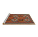 Serging Thickness of Machine Washable Contemporary Mahogany Brown Rug, wshcon2216