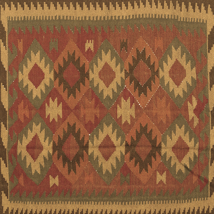 Square Oriental Brown Traditional Rug, con2216brn