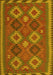 Oriental Yellow Traditional Rug, con2216yw