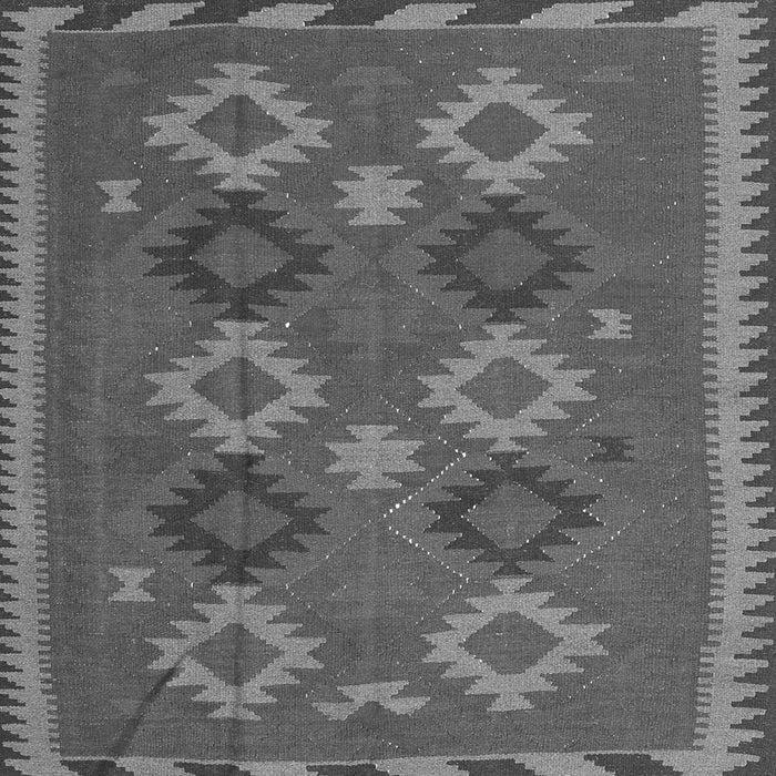 Round Machine Washable Oriental Gray Traditional Rug, wshcon2216gry