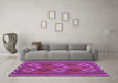 Machine Washable Oriental Purple Traditional Area Rugs in a Living Room, wshcon2216pur